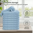 thumbnail image 3 of Jessy Home 24 Pack Blue Washcloths for Bathroom 13x13 Inch Ultra Soft Hand Face Towels, 3 of 9