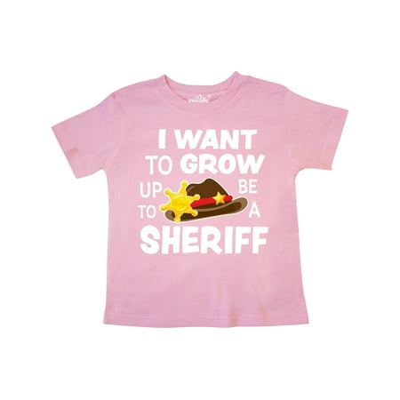 

Inktastic I Want To Grow up To Be A Sheriff Gift Toddler Boy or Toddler Girl T-Shirt