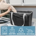 thumbnail image 3 of CleverMade Collapsible Laundry Tote MAX - Shadow Gray/Stone Gray (2PK), 3 of 7