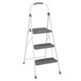 thumbnail image 1 of COSCO 2 step Connection Folding Step Stool with Large Resin Steps, Max Reach 8ft 1in (White and Gray, Steel with Resin Steps), 1 of 7