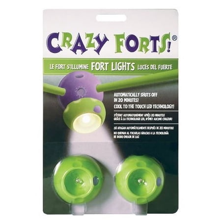 Everest Toys: Crazy Forts! Lights - Green - 2 LED Balls, Toy Fort Accessory, Auto Shut Off, Cool To The Touch, Compatible With All Crazy Forts Kits