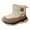 Beige, variant on Quealent Winter Snow Boots for Boy and Girl Outdoor Waterproof with Furry Lined(Toddler/Little Kids) Black for Size 13