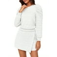 thumbnail image 3 of 2 Piece Women's Lounge Wear Set Long Sleeve Argyle Sweatshirts and Wrap Skorts Casual Sets, 3 of 5