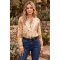 thumbnail image 3 of TinyCribz Women's Floral Button Down Shirt, Bohemian Lace Trim Blouse XL, 3 of 6