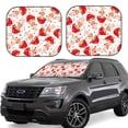 thumbnail image 2 of Picia Cute Mushroom 2 Piece Car Windshield Sun Shade Foldable | Foldable Sun Shield for Front Window Blocks UV Rays and Keeps Your Vehicle Cool-Large, 2 of 7
