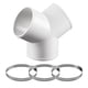 thumbnail image 2 of Conector de manguera de conducto para secadora, divisor de conductos, accesorios de ventilación, adaptador de manguera de 3 vías 97 cm, 2 of 9
