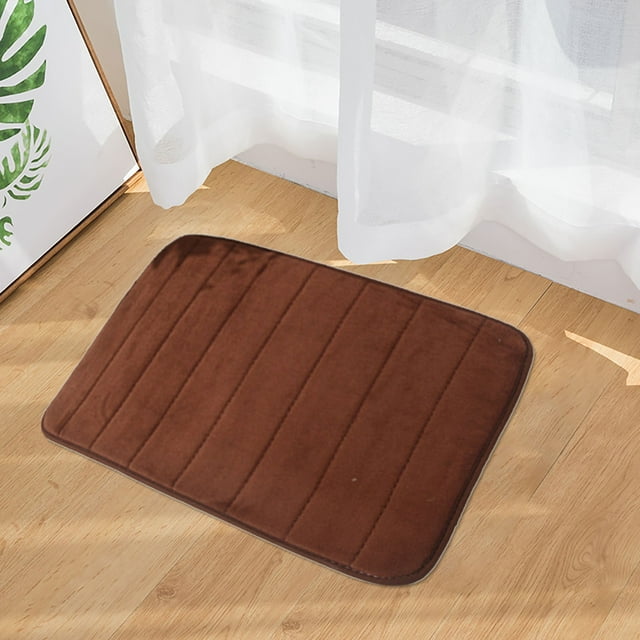 Absorbent Coral Velvet Memory Foam Non-Slip Floor Mat for Bathroom Kitchen Living Room Bedroom Decor