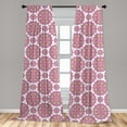 thumbnail image 5 of Ambesonne Purple Mandala Curtains, Lotus Essence, Pair of 28"x84", Lime Green Fuchsia, 5 of 5
