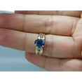 thumbnail image 5 of GIA Certified 2.66ct natural no heat sapphire diamond ring 14kt. unheated blue, 5 of 9