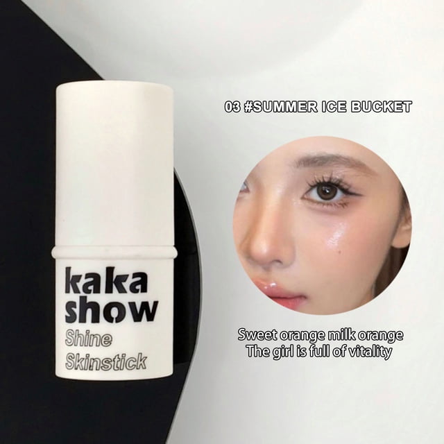 锛乀etras Care Product,2PC Highlight Stick,Natural Transparency Glossy Pinkish Light and Moist Blush