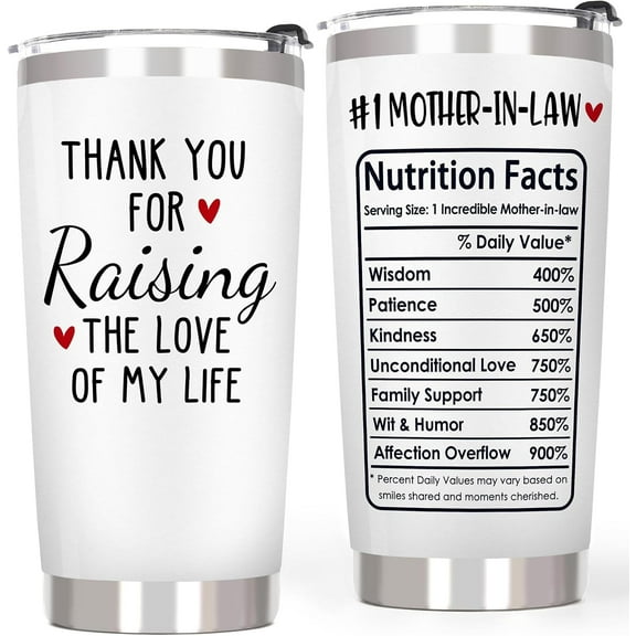 Mother-in-law Cup Tumbler, Mother‘s Day Gifts for Mother In Law from Daughter Son-in-law, Best Gift Ideas Coffee Tumbler