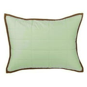 Bacati - Metro Lime/White/Chocolate Quilted Boudoir