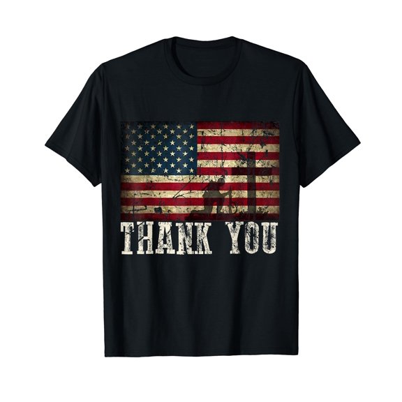 Thank you for your services Patriotic - veterans day for Men Black T-Shirt