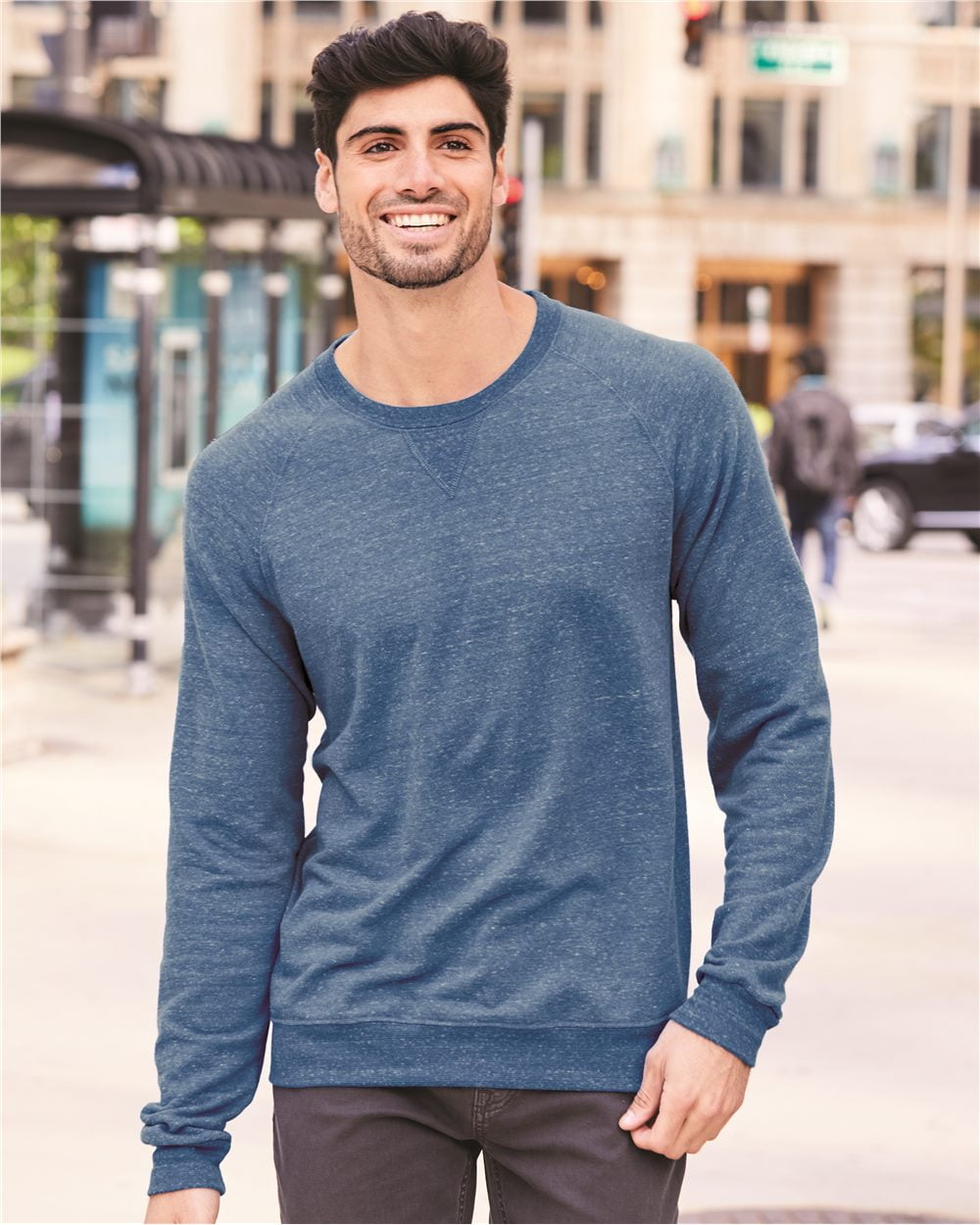 Snow Heather French Terry Crewneck 