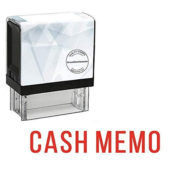 StampExpression - Cash Memo Office Self Inking Rubber Stamp - Red Ink (A-5088)
