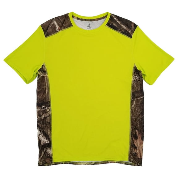 Energy Zone Mens Lime Green Mossy Oak Camo Short Sleeve T-Shirt Medium