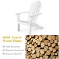 thumbnail image 5 of Costway Outdoor Adirondack Chair Accent Chair Solid Wood sturdy Patio Garden Furniture White, 5 of 9