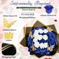 thumbnail image 5 of Waipfaru Blue Glitter Roses Bouquet,56pcs Artificial Roses Flowers,DIY Glitter Everlasting Rose Bouquet with Stem for Valentine's Day Anniversary(36 Blue&20 White), 5 of 8