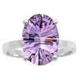 thumbnail image 3 of Natural Amethyst Concave - Brazil 925 Sterling Silver Ring s.8 Jewelry DGR1113_A_8 R-1019, 3 of 7