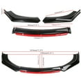thumbnail image 3 of Motor Genic 4PCS Universal Car Front Bumper Lip Body Kit Splitter Spoiler Diffuser Protector, 3 of 8