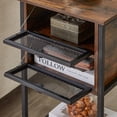 thumbnail image 5 of VECELO Nightstand with 2 Flip Drawer and Storage Shelf, Industrial End Table Bedside Sofa Table for Living Room Bedroom Office, Brown, 5 of 8