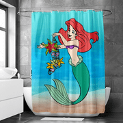 Ariel Shower Curtain Special Mildew Resistant Art Bath Curtain for Gift to Friens for Hotel Decoration with 12 PCS Hooks ,3 Size