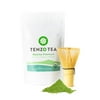 Tenzo Tea (Whisk Included in Box) - Ceremonial Grade Matcha Green Tea Powder (For Sipping as Tea) - USDA Organic, Kosher, Vegan, Paleo/Keto Friendly (100 Gram + Whisk)