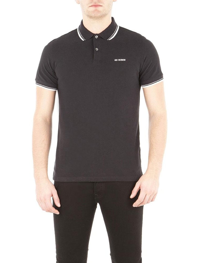 ben sherman black polo shirt