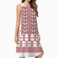 thumbnail image 2 of Palestinian Embroidery Spring Summer Dresses For Women Fashion Dress Casual Sleeveless Loose Sundress With Pockets, 2 of 4