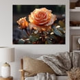 thumbnail image 1 of Designart Roses Wall Art, Through Time Sailboat Sailing painting VII , Roses Large Wall art decor, Yellow Modern Canvas wall art, 40x30 inches, 1 of 5