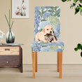 thumbnail image 4 of Yayeee 2 Pack Dining Chair Covers Stretch Parson Chairs Slipcovers Seat Protector, Vibrant Hydrangeas Pattern, 4 of 6