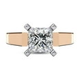 thumbnail image 2 of IGI Certified Lab Grown Diamond Ring | 6.5MM Princess Cut 4-Prong Solitaire Style Engagement Promise Rings For Women In 18k Solid Rose Gold | F-G, VS-SI Quality (1.70 Ctw) Ring Size-5.5, 2 of 7