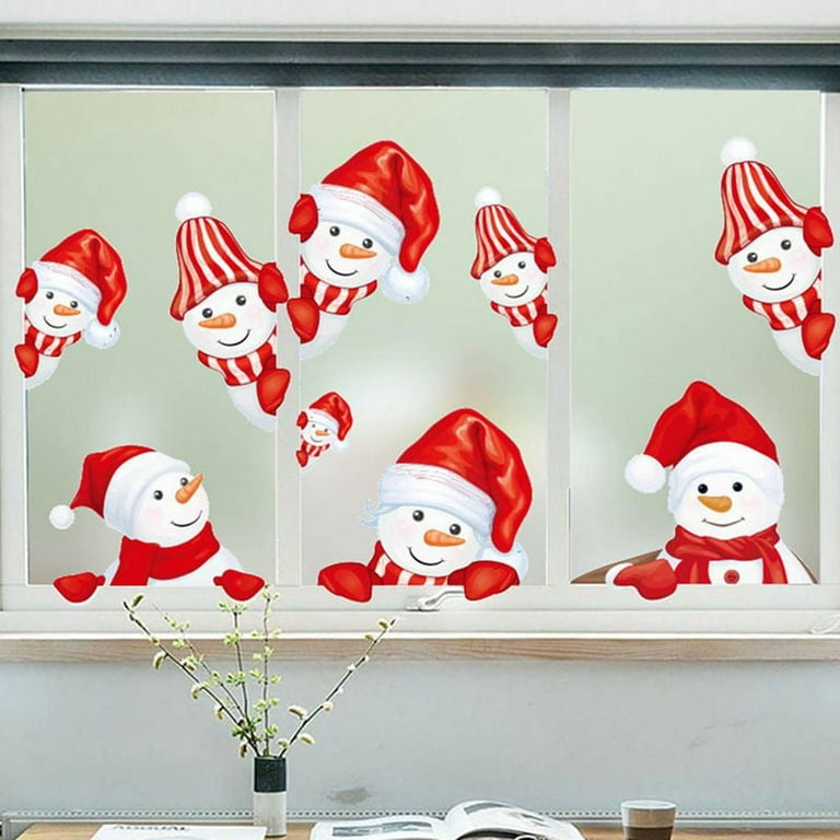 Ice Cube Snowman Close-up Wall Decal