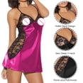 thumbnail image 3 of Camisón Con Tirantes Camisón de encaje para mujer, lencería sexy encantadora para fiesta en discoteca (rosa roja 5XL) Cgtredaw Para estrenar, 3 of 6