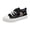 Black, variant on Toddler Little Boys Girls Canvas Shoes Cartoon Bear Printed Slip on Walking Shoes with Hook and Loops