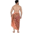 thumbnail image 3 of HAPPY BAY Men's Standard Casual Sarong Long Pareo Beach Wrap One Size Red-M402 Summer Vacation Party, 3 of 4