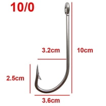 100pcs/lot Stainless Steel Fishing Hook Long Shank Saltwater Hooks For Fishing Accessories 34007 Size 1/0-10/0