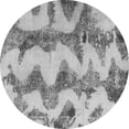 thumbnail image 1 of Ahgly Company Indoor Round Abstract Gray Modern Area Rugs, 3' Round, 1 of 4