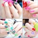 thumbnail image 1 of Calcomanías para uñas con diseño de agua, kit de 50 piezas, ideal para manicura en casa o salón, fácil de aplicar y remover, perfecto para adultos y niños, múltiples colores y patrones disponibles., 1 of 5