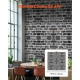 thumbnail image 6 of Dranite Gray Brick Waterproof Self-Adhesive Wallpaper, 17.7x393.7in Peel and Stick Decor, 6 of 11