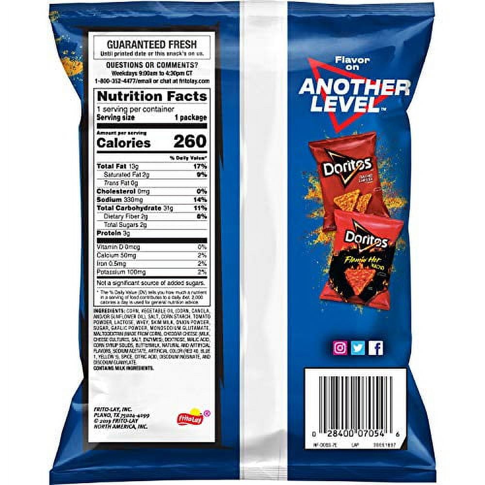 Frito Lay Doritos Cooler Ranch Potato Chips 1.75 oz Bags - Pack of 64