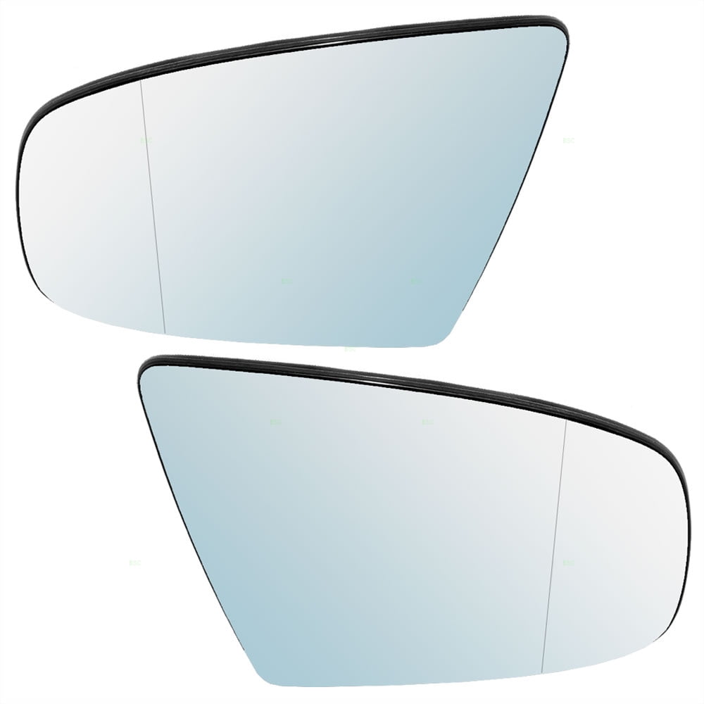 Driver And Passenger Blue Tinted Mirror Glass Heated Replacement For Bmw Suv 51167174987 51167174988