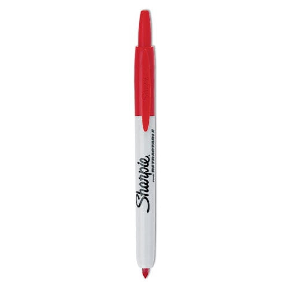 Permanent Marker, Fine Tip Red PK12, Marker Cap: Capped