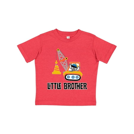 

Inktastic Little Brother Construction Truck Boys Gift Toddler Boy Girl T-Shirt