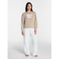 thumbnail image 2 of Halloween and Fall Women's French Terry Knit Lounge Sleep Top with Long Sleeves, Sizes XS-3X, 2 of 5
