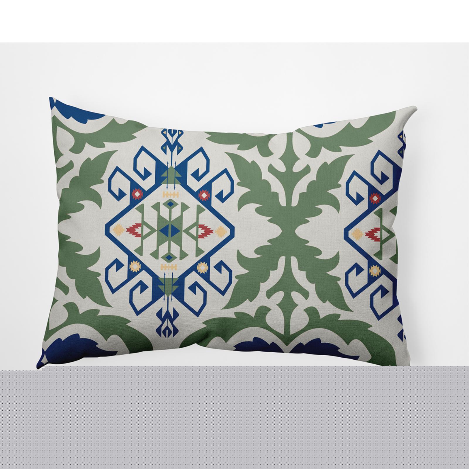 thumbnail image 2 of E by Design Bombay Medallion Indoor/Outdoor Lumbar Throw Pillow, 2 of 4