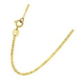 thumbnail image 3 of JewelStop 10k Solid Yellow Gold 1.2mm Mariner Chain Necklace, Spring Ring Clasp, 3 of 7