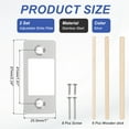 thumbnail image 2 of Uxcell Deadbolt Strike Plate, Adjustable Door Strike Plate with Screws Silver, 2 of 6