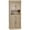 Oak, variant on HOMCOM Kitchen Pantry Storage Cabinet with Open Shelf Adjustable Shelving