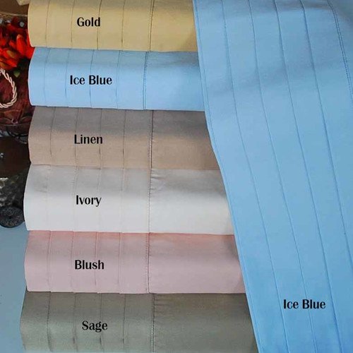 Simple Luxury 400 Thread Count 100pct Premium Combed Cotton Solid Shutter Pleat Sheet Set